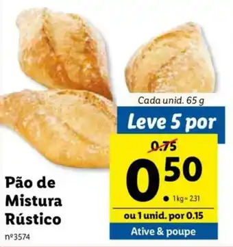 Pão de Mistura Rústico 65g