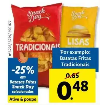 Lidl Batatas Fritas Tradicionais Snack Day promoção