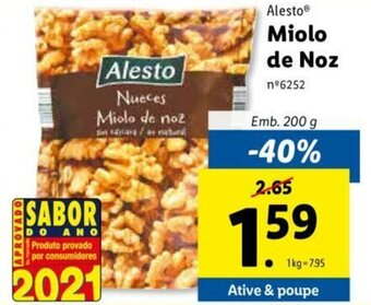 Lidl Alesto Miolo de Noz 200g promoção