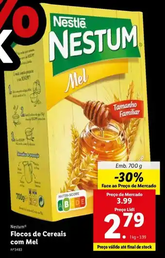 Lidl Nestum Flocos de Cereais com Mel 700g promoção