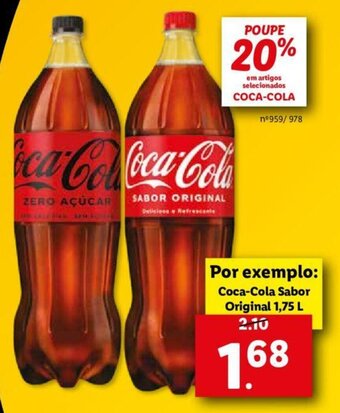 Lidl Coca-Cola Sabor Original 1,75L promoção