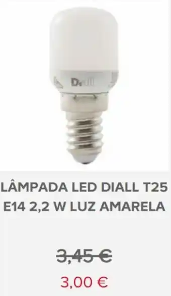 Lâmpada LED Diall T25 E14 Luz Amarela 2,2W