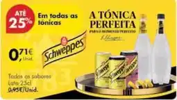 Pingo Doce Schweppes - em todas as tónicas promoção