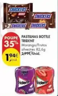 Pingo Doce Trident - pastilhas bottle promoção