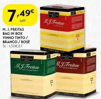 Spar M. j. freitas bag in box vinho tinto / branco / rosé promoção