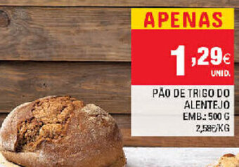 Continente Pão de Trigo do Alentejo 500g promoção