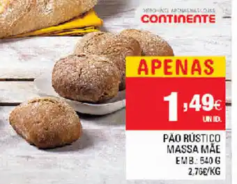 Continente Pão Rústico Massa Mãe 540g promoção
