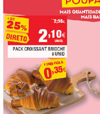 Continente Pack Croissant Brioche 5 Unid promoção
