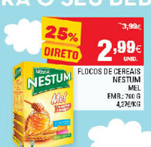 Continente Flocos de Cereais Nestum Mel 700g promoção