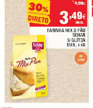 Continente Farinha b Pão Schar S/ Glúten 1kg promoção