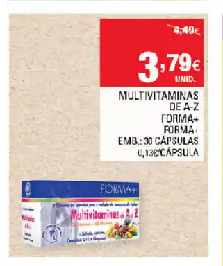 Continente Multivitamminas de A-Z Forma+ promoção