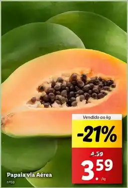 Lidl Papaia via aérea promoção