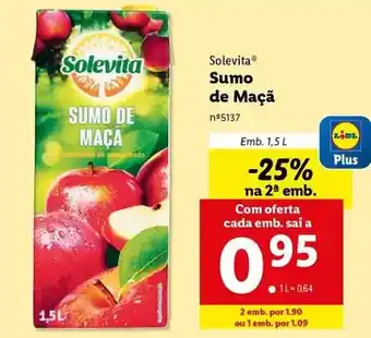 Lidl Solevita - sumo de maçã promoção