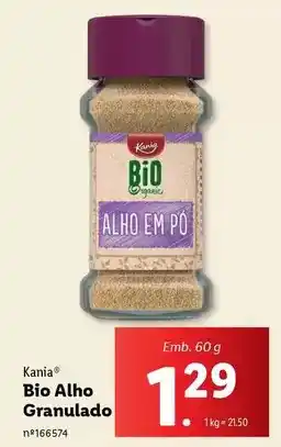 Lidl Bio - bio alho granulado promoção