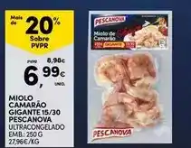 Continente Pescanova - miolo camarão gigante 15/30 promoção