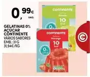 Continente Continente - gelatinas 0% açúcar promoção