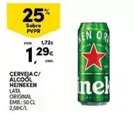 Continente Heineken - cerveja c/ álcool promoção