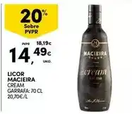 Continente Macieira - licor cream promoção