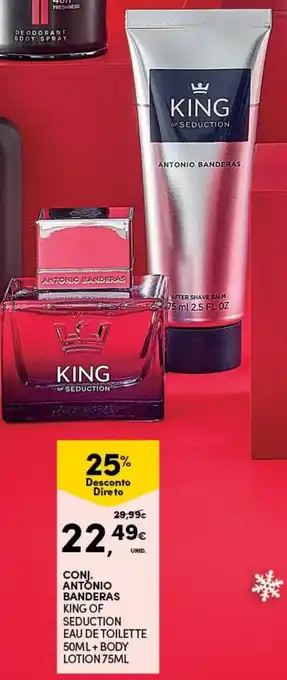 Conj. Antonio Banderas King of Seduction Eau de Toilette 50ml+Body Lotion 75ml