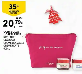 Continente Conj. Bolsa L'Oreal Paris Revitalift Clássico Creme Dia/Noite 50ml promoção