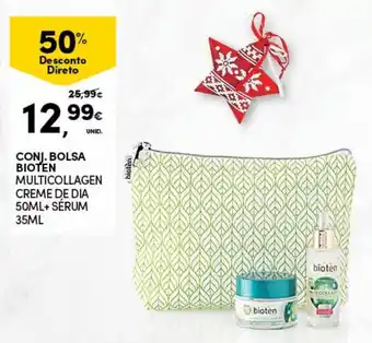 Continente Conj. Bolsa Bioten Multicollagen Creme de Dia 50ml+Serum 35ml promoção
