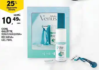 Continente Conj. Gillete Venus Máquina+Recarga+Gel 75ml promoção