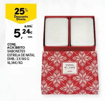 Continente Conj. Ach. Brito Sabonetes Estrela de Natal 2x160g promoção