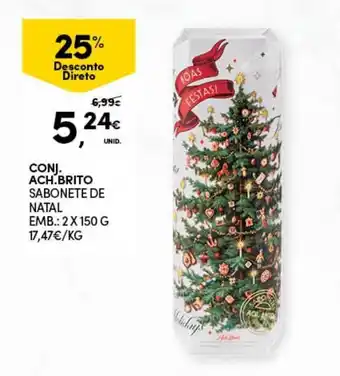 Continente Conj. Ach. Brito Sabonete de Natal 2x150g promoção
