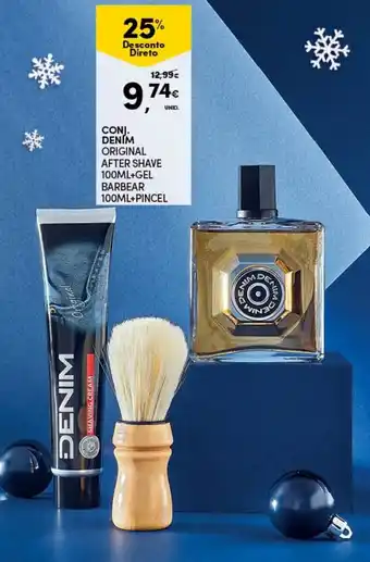 Continente Conj. Denim Original After Shave 100ml+Gel Barbear 100ml+Pincel promoção