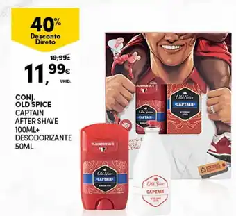 Continente Conj. Old Spice Captain After Shave 100ml+Desodorizante 50ml promoção