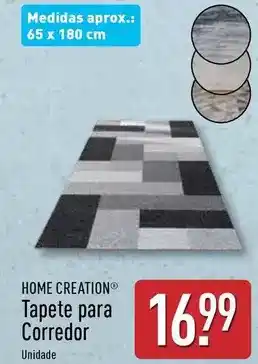 ALDI Home creation - tapete para corredor promoção