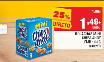 Continente Bolachas Mini Chips Ahoy 160g promoção
