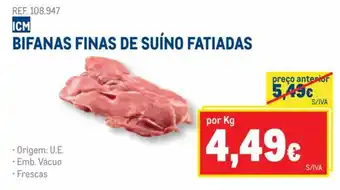Makro Bifanas FInas de Suíno Fatiadas promoção