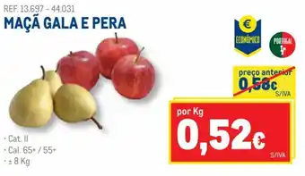 Makro Maçã Gala e Pera 8kg promoção