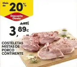 Continente Costeletas mistas de porco continente promoção