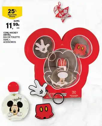 Conj. Mickey Air Val Eau de Toilette 50m+Acessórios