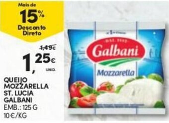 Queijo Mozzarella St. Lucia Galbani 125g