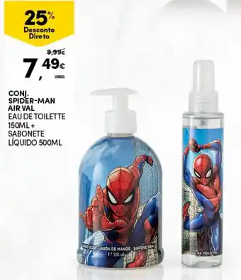 Conj. Spider-Man Air Val Eau de Toilette 150ml+Sabonete Líquido 500ml
