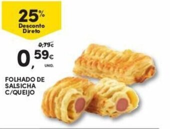 Continente Folhado de Salsicha C/Queijo promoção