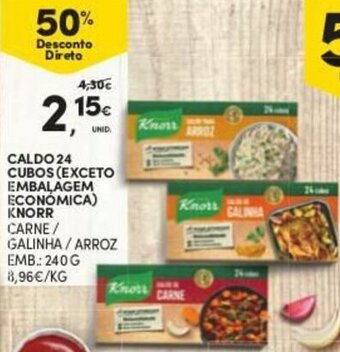 Continente Caldo 24 Cubos Knorr 240g promoção