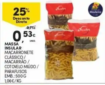 Continente Massa Insular 500g promoção