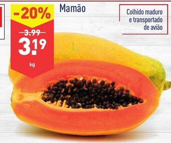 ALDI Mamão promoção