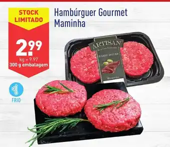 ALDI Hambúrguer Gourmet Maminha 300g embalagem promoção