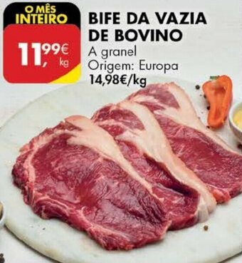 Pingo Doce Bife da Vazia de Bovino promoção