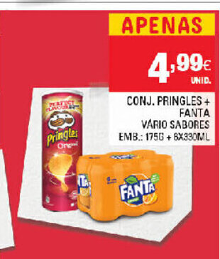 Continente Conj, Pringles + Fanta 175g+6x330ml promoção
