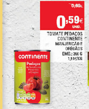 Continente Tomate Pedaços Continente 390g promoção