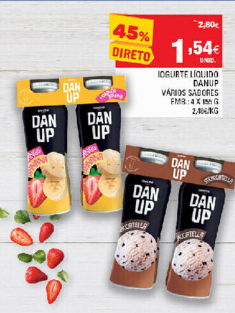 Continente Iogurte Líquido Danup 4x155g promoção
