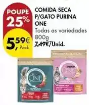 Pingo Doce Purina - comida seca p/gato one promoção