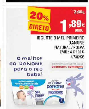 Iogurte o Meu Primeiro Danone Natural/Polpa 4x100g