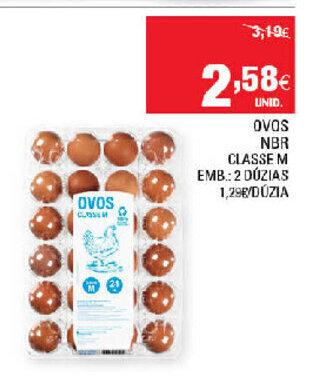 Continente Ovos NBR Classe M promoção